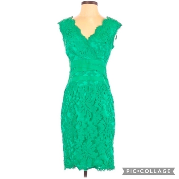 Authentic Tadashi Shoji Embroidered Lace Dress